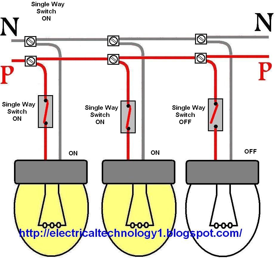 Single Way Light Switch Wiring Diagram