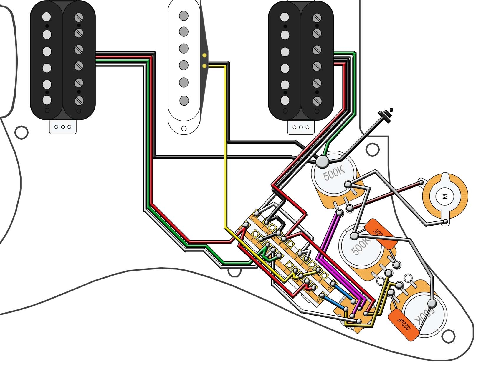 Stratocaster Hsh Wiring Diagram