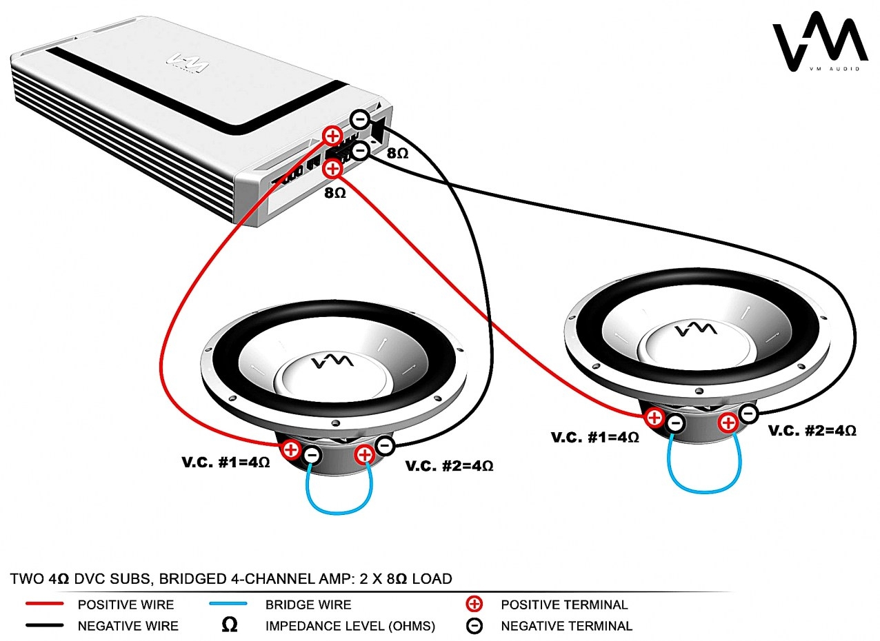 Subwoofer Wiring One 4 Ohm Dual Voice Coil Sub In Parallel Youtube 