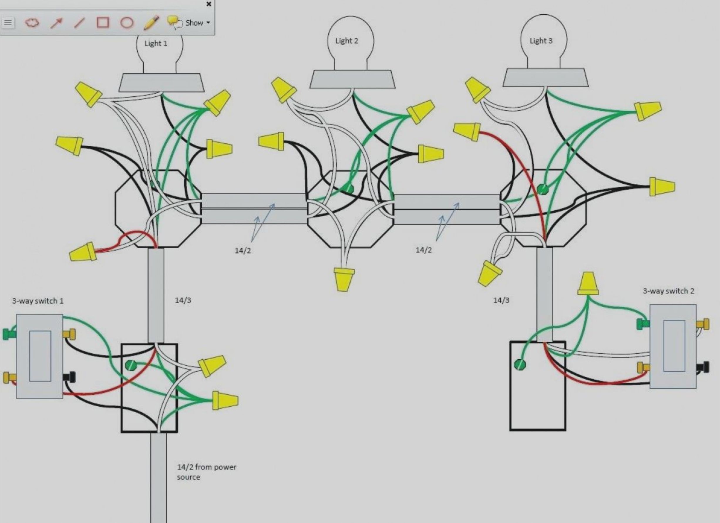 Three Way Switch Wiring Diagram Three Switches 3 way Switch