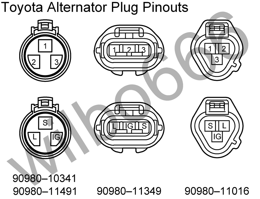 Toyota 3 Pin Alternator Wiring Diagrams Explained Moo Wiring