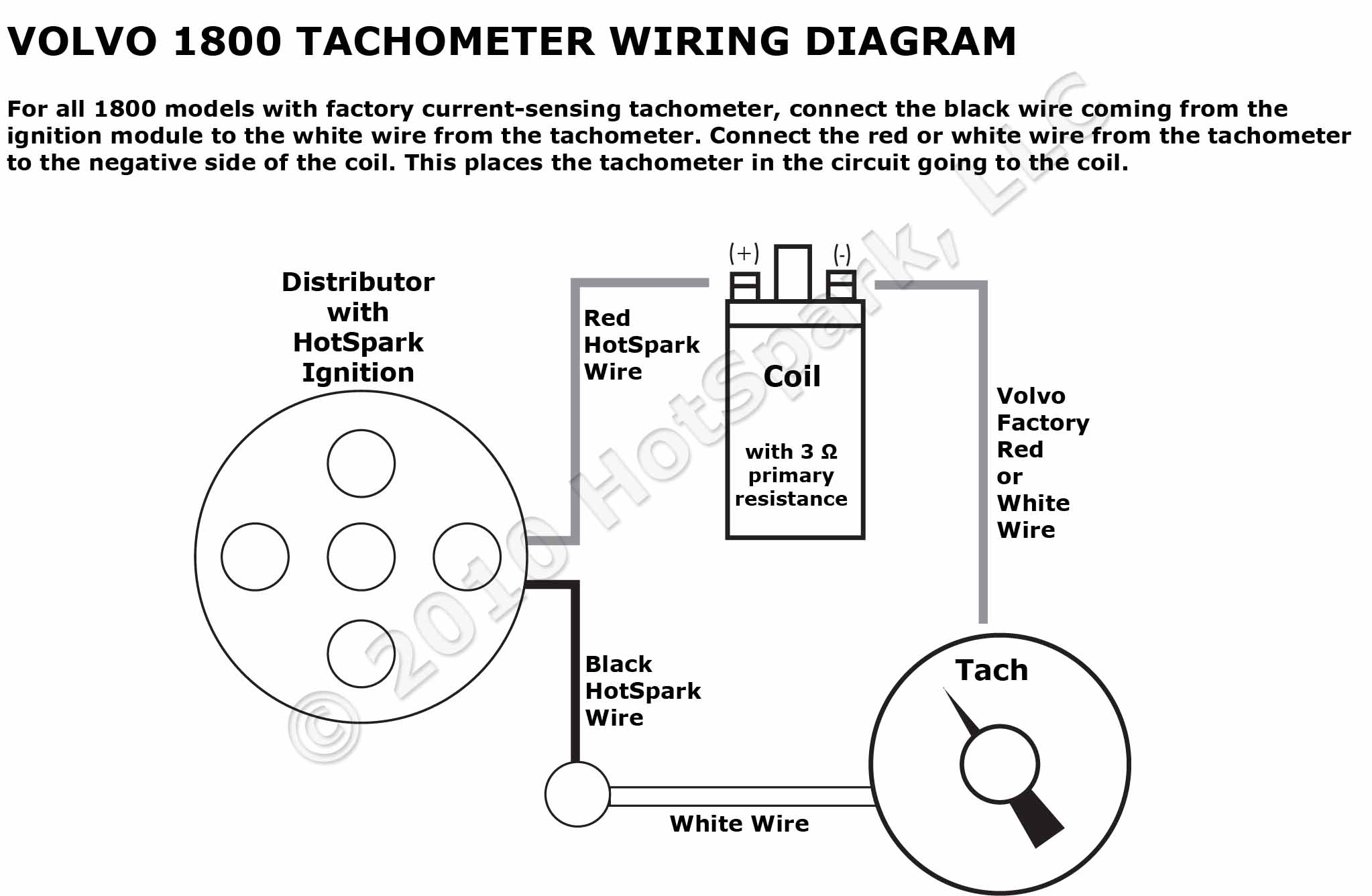Volvo 1800 Tachometer Wiring Diagram With HotSpark Ignition Electronic 