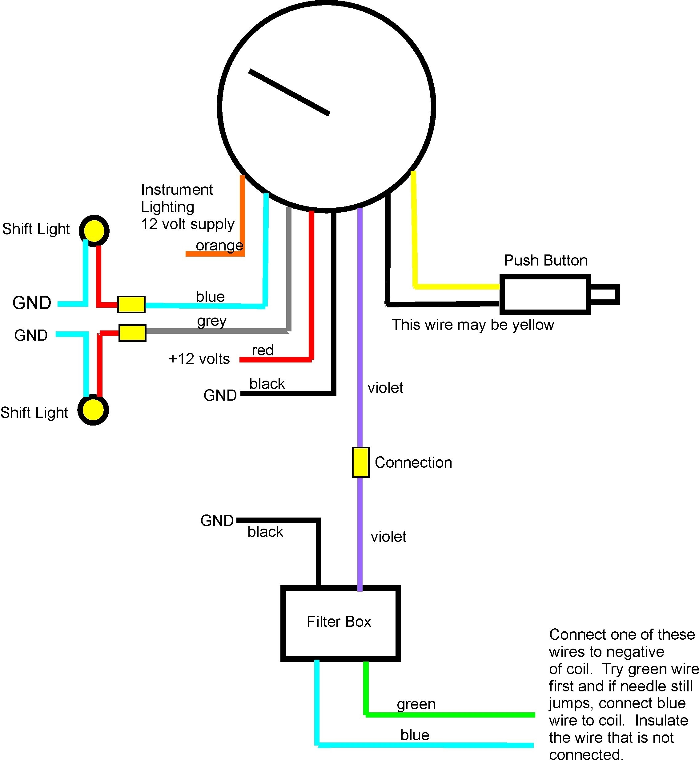 Wiring A Tachometer Diagram