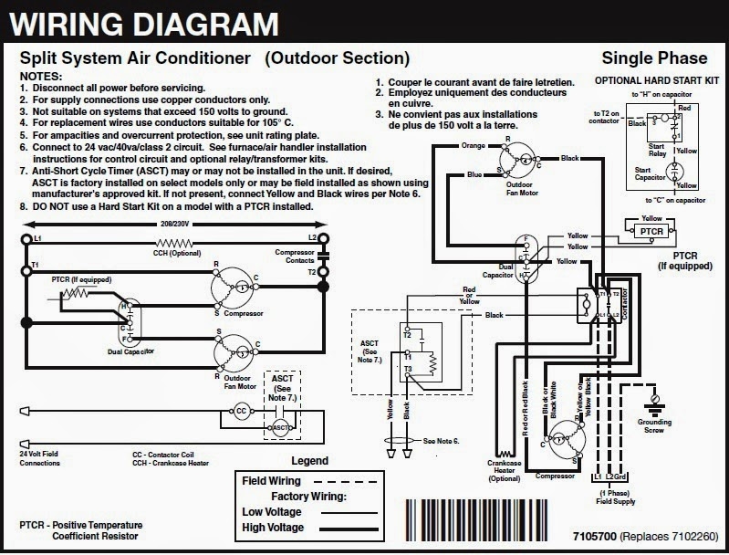 Wiring Diagram For Air Conditioning Unit