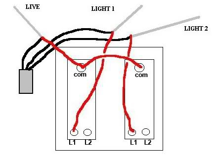 Wiring Diagram For Double Light Switch Uk