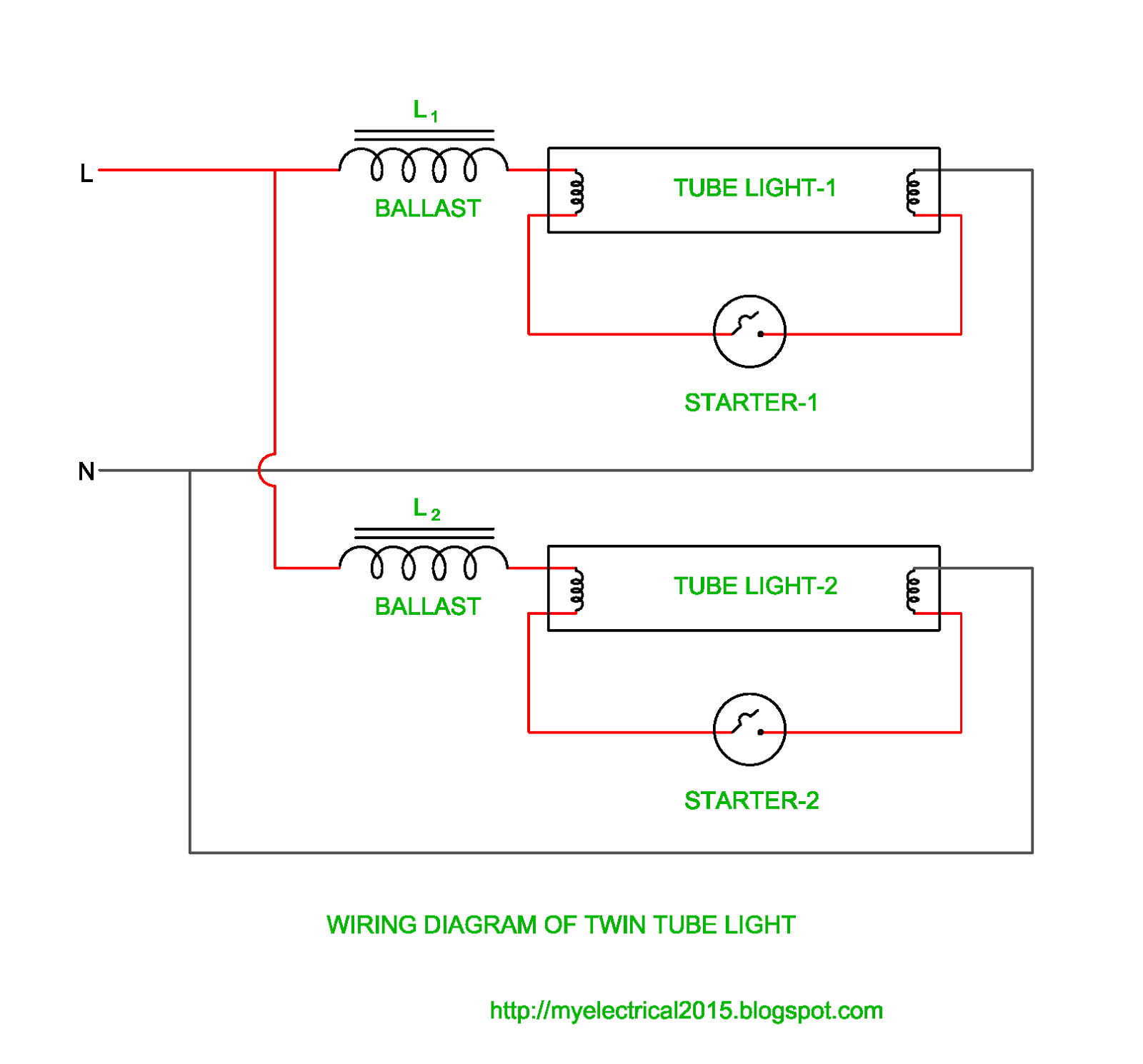 Wiring Diagram For Fluorescent Light Fixture