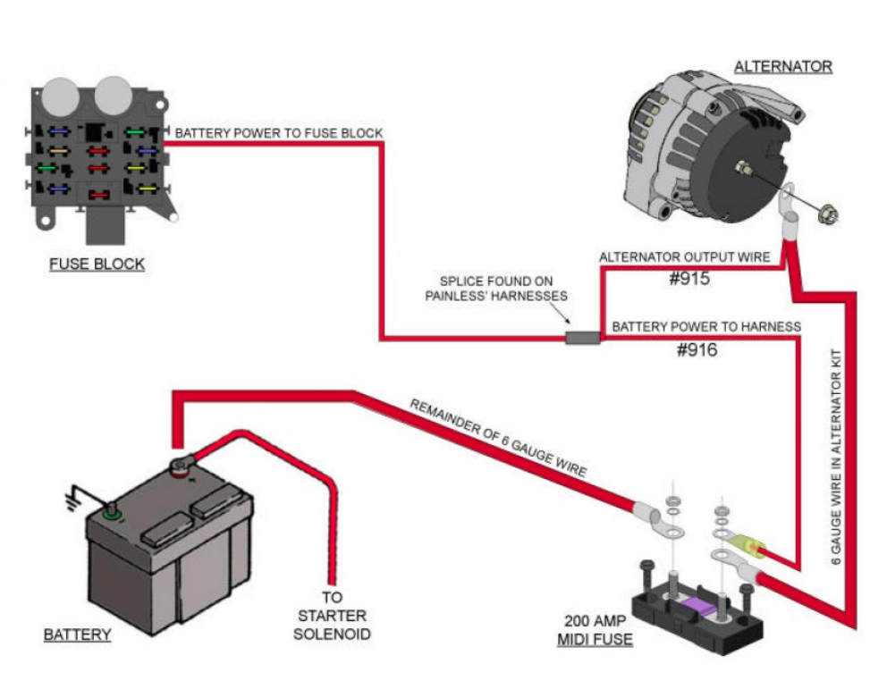 Wiring Diagram For Ford Alternator With Internal Regulator Wiring 