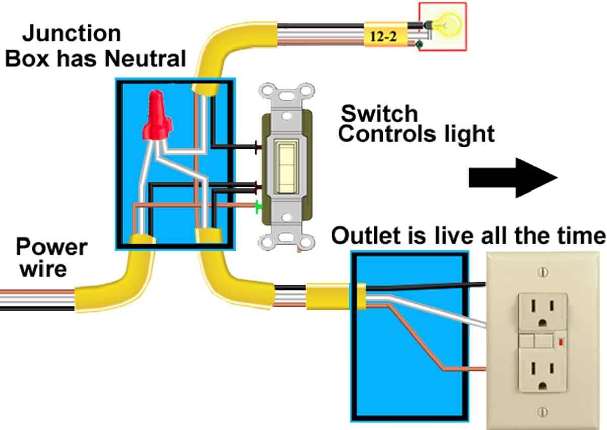 Wiring Switch To Light And Outlet